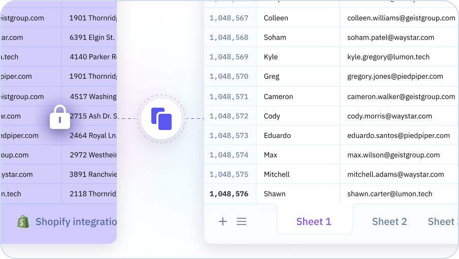 Sourcetable is a centralized data solution that removes the need for data engineers. You can write SQL against your data sources, giving you the ability to do things like joins, aggregates, and subqueries but the underlying data will remain untouched.