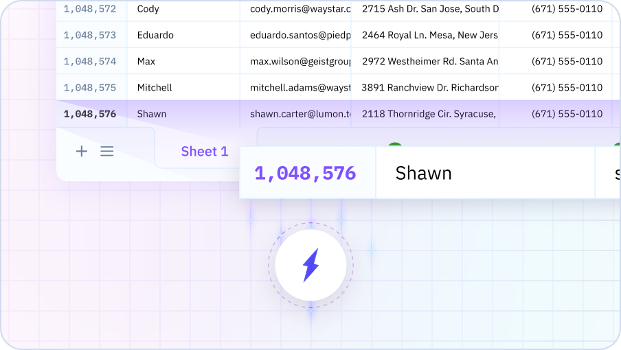 Easily review large files that don't open in Google Sheets or Excel. Forget about spending time and energy attempting to manage colossal datasets. With our software, effortlessly analyzing millions of transactions has never been faster or easier.